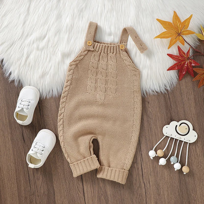KnitNest – Solid Color Sleeveless Baby Romper