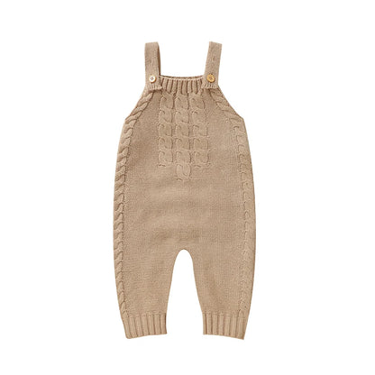 KnitNest – Solid Color Sleeveless Baby Romper